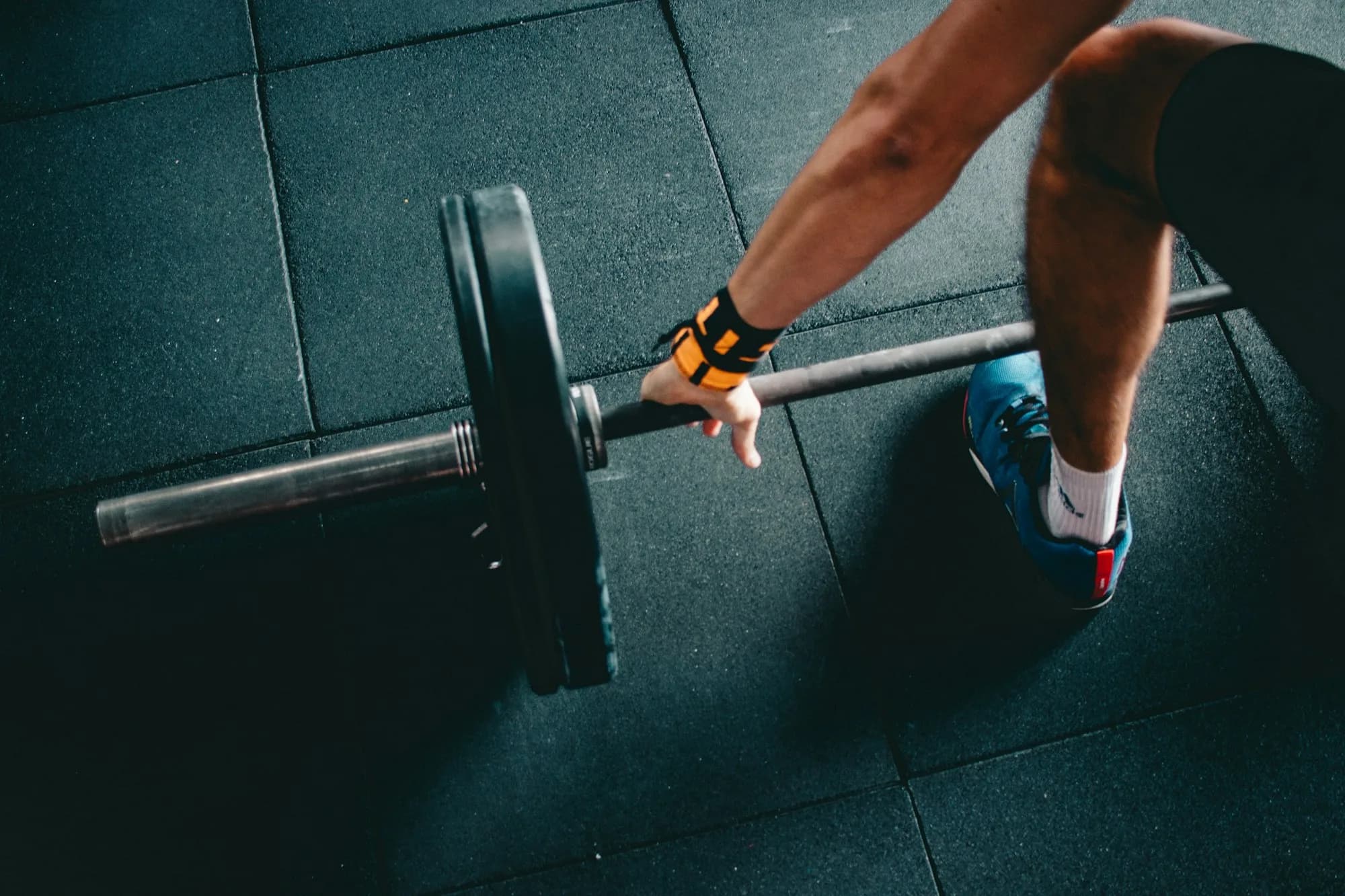 Rack of dumbbells arranged in a commercial gym